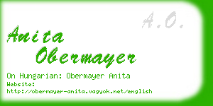 anita obermayer business card